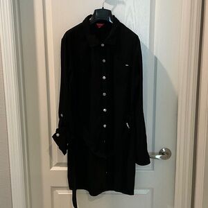 Guess Black Collared Shirt Dress